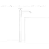 Countertop 1-hole stainless steel washbasin tap Cuitiva