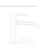 Countertop washbasin tap without waste Corfu