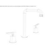 Tall 3-hole washbasin tap without stopper Karsdorf