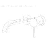 Two-hole wall-mounted washbasin tap Corfu