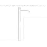 Single-lever countertop washbasin tap made of stainless steel Schladen