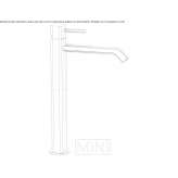 Countertop washbasin tap without waste Corfu