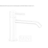 Countertop washbasin tap without waste Corfu