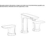 3-hole countertop washbasin tap with cork stopper Kinder