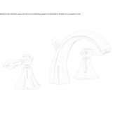 3-hole countertop washbasin tap with single rosettes Aporo