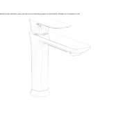 Single-lever countertop washbasin tap without waste Kinder