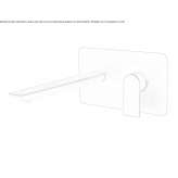 Wall-mounted washbasin tap with plate Charly