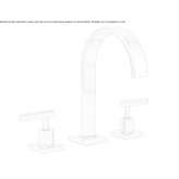 3-hole countertop washbasin tap with single rosettes Malov