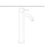 Countertop washbasin tap made of stainless steel without waste Lubian