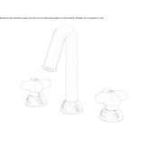 3-hole countertop washbasin tap Serle