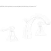 3-hole countertop washbasin tap with single rosettes Dinek