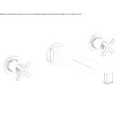 Wall-mounted washbasin tap Plodio