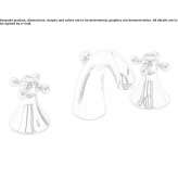 3-hole washbasin tap with individual rosettes Stopnica