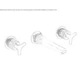 Wall-mounted washbasin tap Catarina