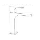 Single-lever countertop washbasin tap Claix