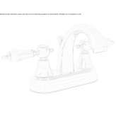 3-hole countertop washbasin tap with single rosettes Aporo