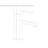 Single-lever countertop washbasin tap with cork stopper Yarma