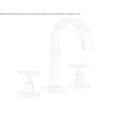 3-hole countertop washbasin tap with single rosettes Anzegem