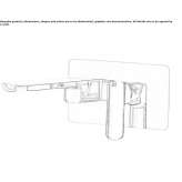 Wall-mounted washbasin tap with plate Kechi