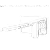 Wall-mounted washbasin tap with plate Kechi