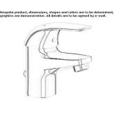 Single-lever countertop washbasin tap with cork stopper Higueron