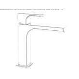 Single-lever countertop washbasin tap Claix