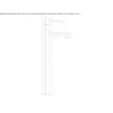 Tall, single-lever countertop washbasin tap Yarma