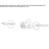 3-hole wall-mounted washbasin tap with individual rosettes Aporo