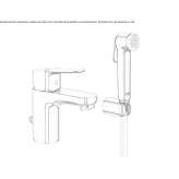 Countertop washbasin tap with spray Vannes
