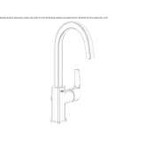 Single-lever countertop washbasin tap with adjustable spout Reyhanli