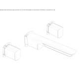 3-hole wall-mounted washbasin tap without cork Kechi