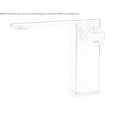 Countertop washbasin tap made of stainless steel Fountain
