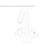 Countertop washbasin tap with 1 hole Serle
