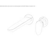 Two-hole, single-lever, wall-mounted washbasin faucet Bayside