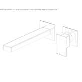 2-hole wall-mounted washbasin tap Sundown