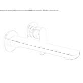 2-hole wall-mounted washbasin tap without stopper Chorin
