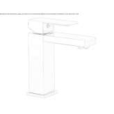 Single-lever countertop washbasin tap without waste Barleben
