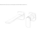 Two-hole, single-lever, wall-mounted washbasin faucet Jasionow