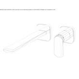 Two-hole, single-lever, wall-mounted washbasin faucet Jasionow