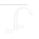 3-hole bridge faucet with individual rosettes Murtas