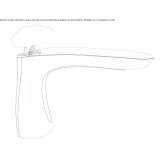 Single-lever countertop washbasin tap Perico
