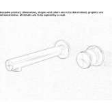 2-hole wall-mounted washbasin tap in stainless steel Fyfield