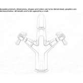 Deco Tall metal washbasin tap with aerator and individual rosettes Trier
