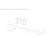 2-hole wall-mounted washbasin tap with plate Chorin