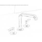 Washbasin tap with 3 holes, made of chrome-plated brass Ejidal