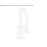 Single-lever countertop washbasin tap without waste Nautla
