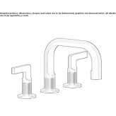 3-hole brass washbasin tap without stopper Ballarat