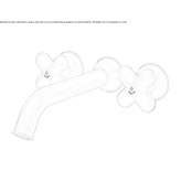 3-hole wall-mounted washbasin tap Serle
