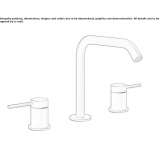 3-hole countertop washbasin tap made of stainless steel Lubian