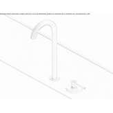 2-hole stainless steel washbasin tap with adjustable spout Krokees